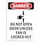 Signmission Safety Sign, OSHA Danger, 10" Height, Portrait Do Not Open, Portrait OS-DS-D-710-V-2177 - alternate 1